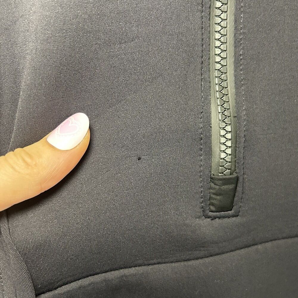 Lululemon Re-form 1/4 Zip Black Hooded Vest Jacket Women's Size 4 Hooded - Picture 4 of 9